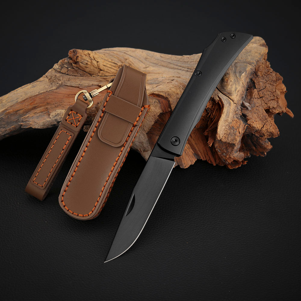 Vanax Steel Slip Joint Pocket Knife, 3.46 Inch, Titanium
