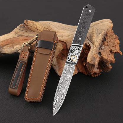 3.5 Incn Slip Joint Pocket Knife Powder Damascus Steel