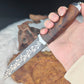 Feather Damascus Fixed Blade Knife