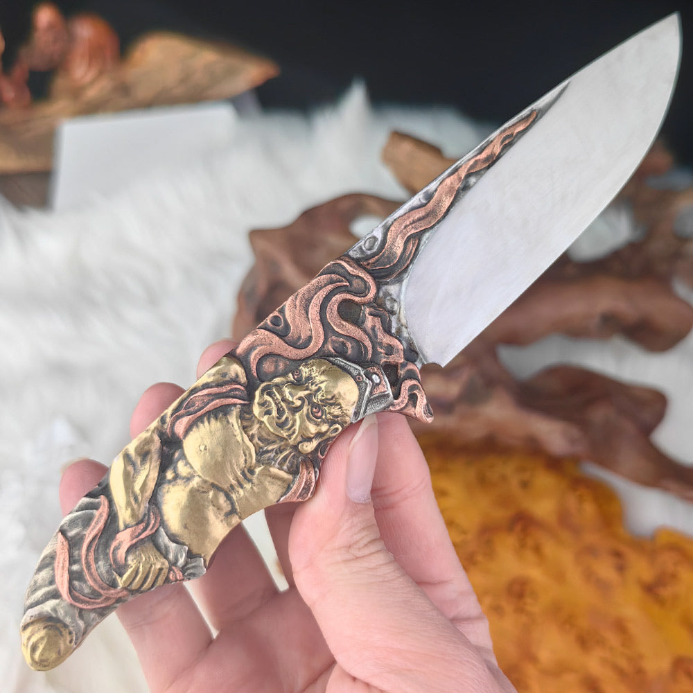 Dharma Protector Hand-Engraved Fixed Blade Knife