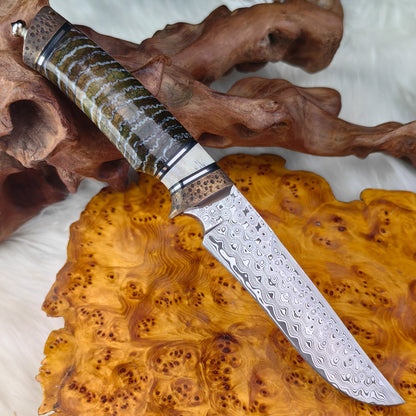 Mars Custom Hunter in Damasteel with Mammoth Tusks