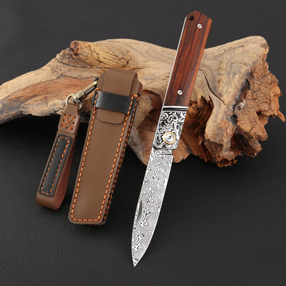 3.5 Incn Slip Joint Pocket Knife Powder Damascus Steel