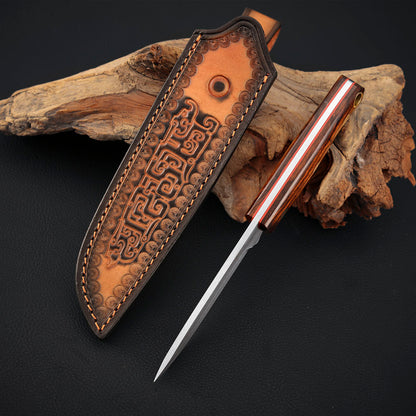 3.5 Inch MagnaCut Steel Fixed Blade Knife, Ironwood
