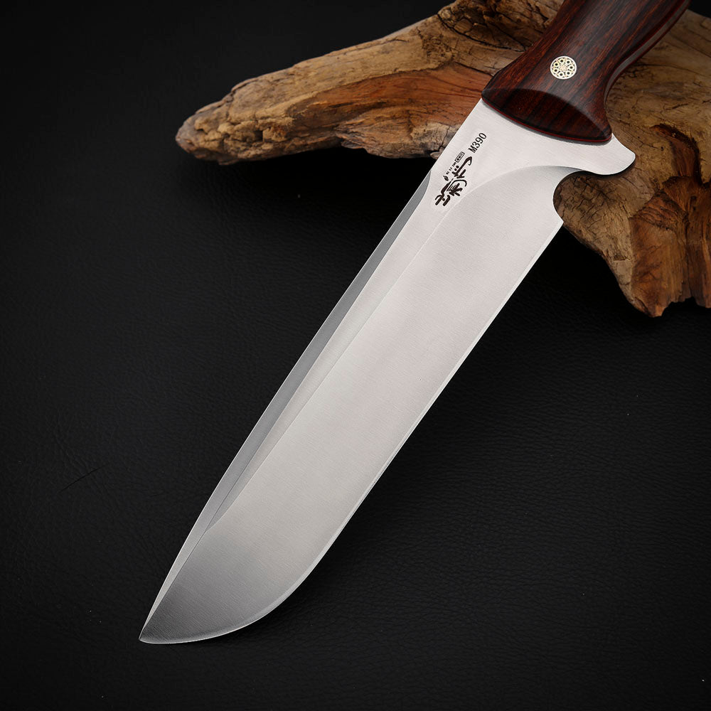 Large Bushcraft Knife M390 Steel 6 Inch Ironwood