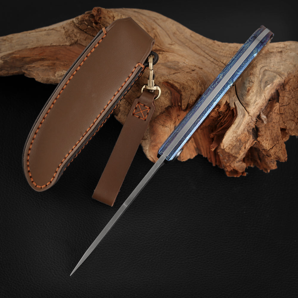 MagnaCut Steel Slip Joint Pocket Knife 3.8 Inch Titanium