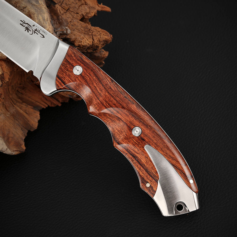MagnaCut Steel Fixed Blade Knife 4.7" Ironwood
