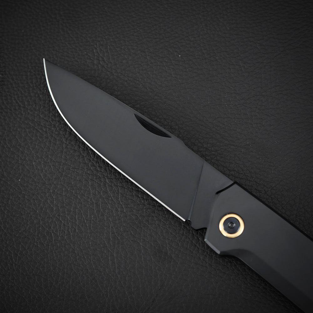 Vanax Steel Slip Joint Pocket Knife 3.6 Inch, Titanium