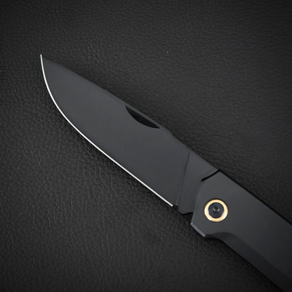 Vanax Steel Slip Joint Pocket Knife 3.6 Inch, Titanium