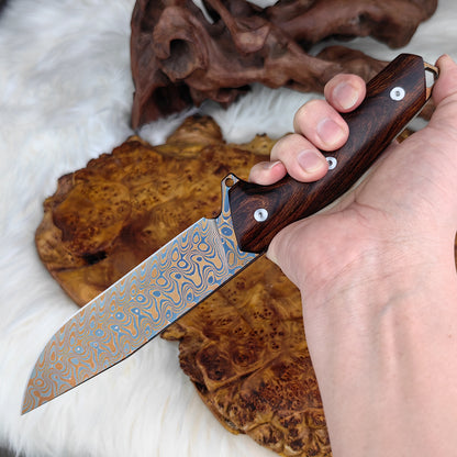 5.7 Inch Full Tang Hunter in Damascus