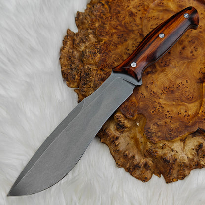 7.7 Inch Wootz Steel Kukri with Ironwood