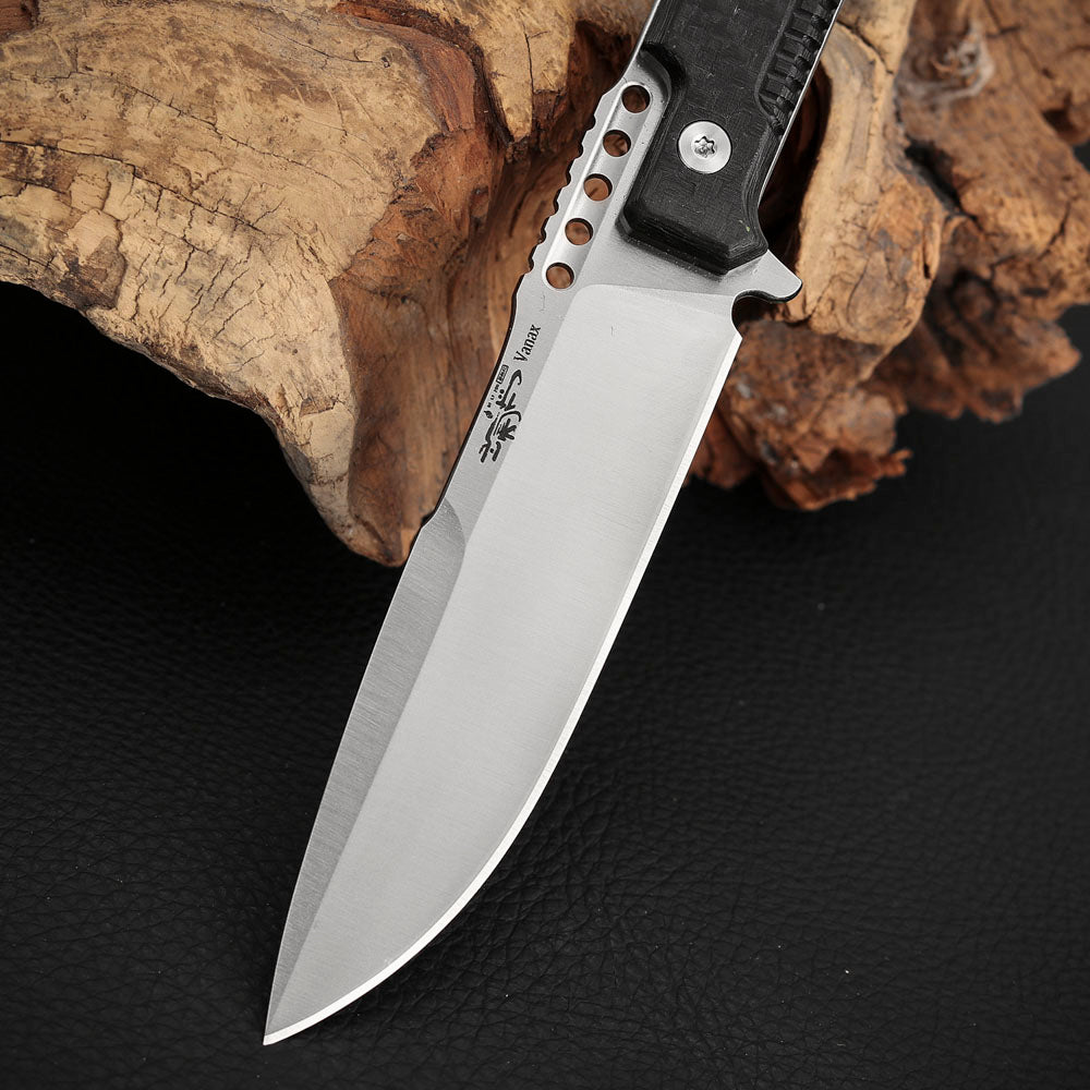 3.5 Inch Fixed Blade Knife, Vanax Steel, Carbon Fiber