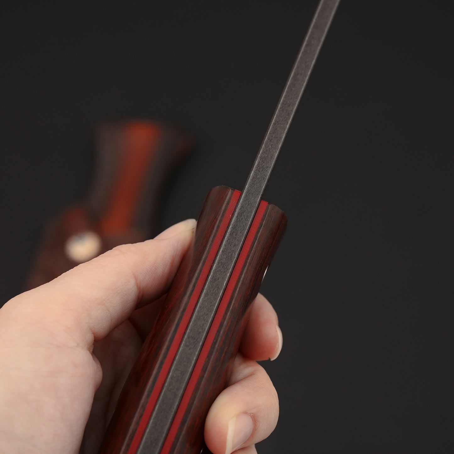 7.5" Damascus Steel Machete with Ironwood