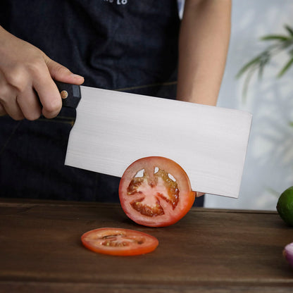 7" Vanax Steel Kitchen Cleaver Knife Carbon Fiber