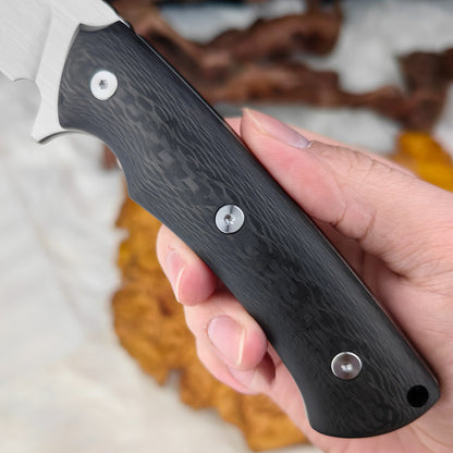 Drop Point Hunter in Vanax SuperClean Steel with Carbon Fiber