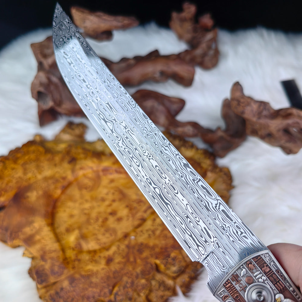 Custom Hand-engraved Fixed Blade Knife