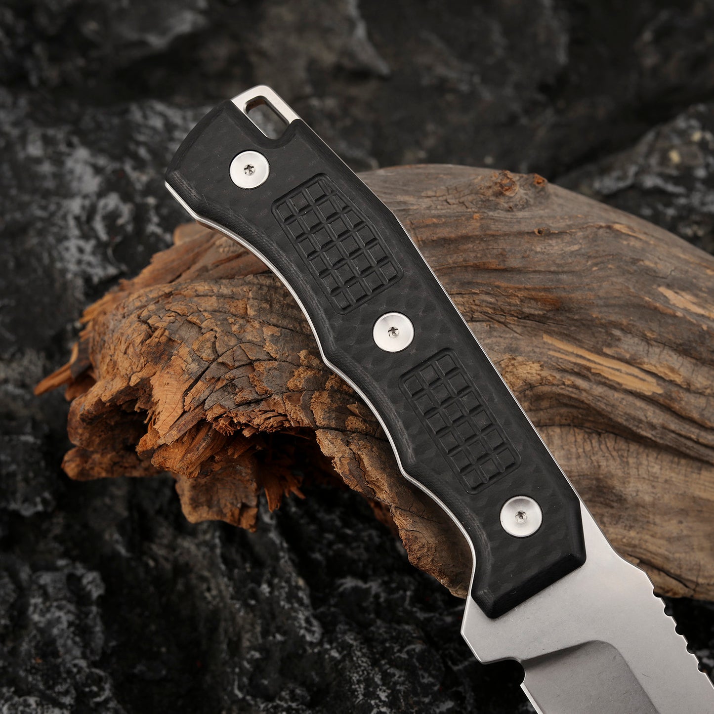 Survival Rescue Knife 5.7 Inch Tactical Fixed Blade Carbon Fiber