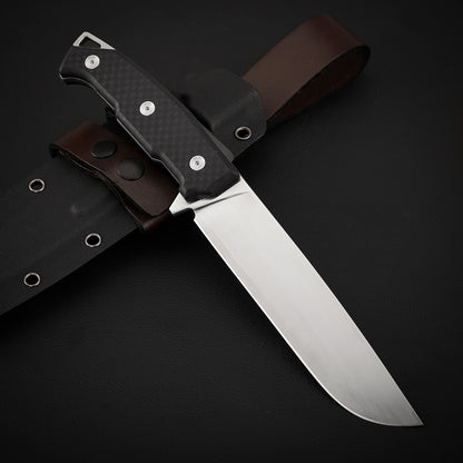 6.3 Inch S35VN Steel Fixed Blade Knife, Carbon Fiber