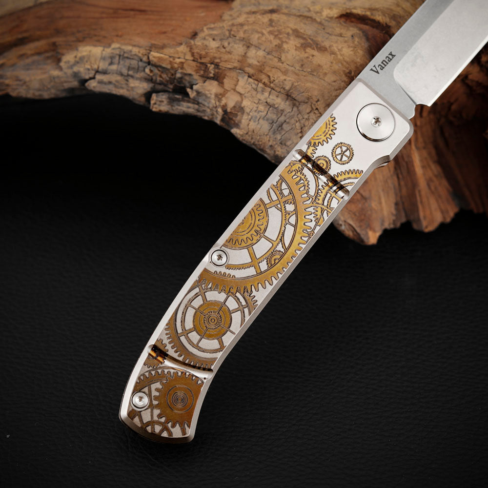 3.15 Inch Slip Joint Knife Vanax Steel Blade with Titanium