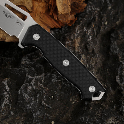 5.2 Inch Fixed Blade Knife, DC53 Steel with Kydex Sheath