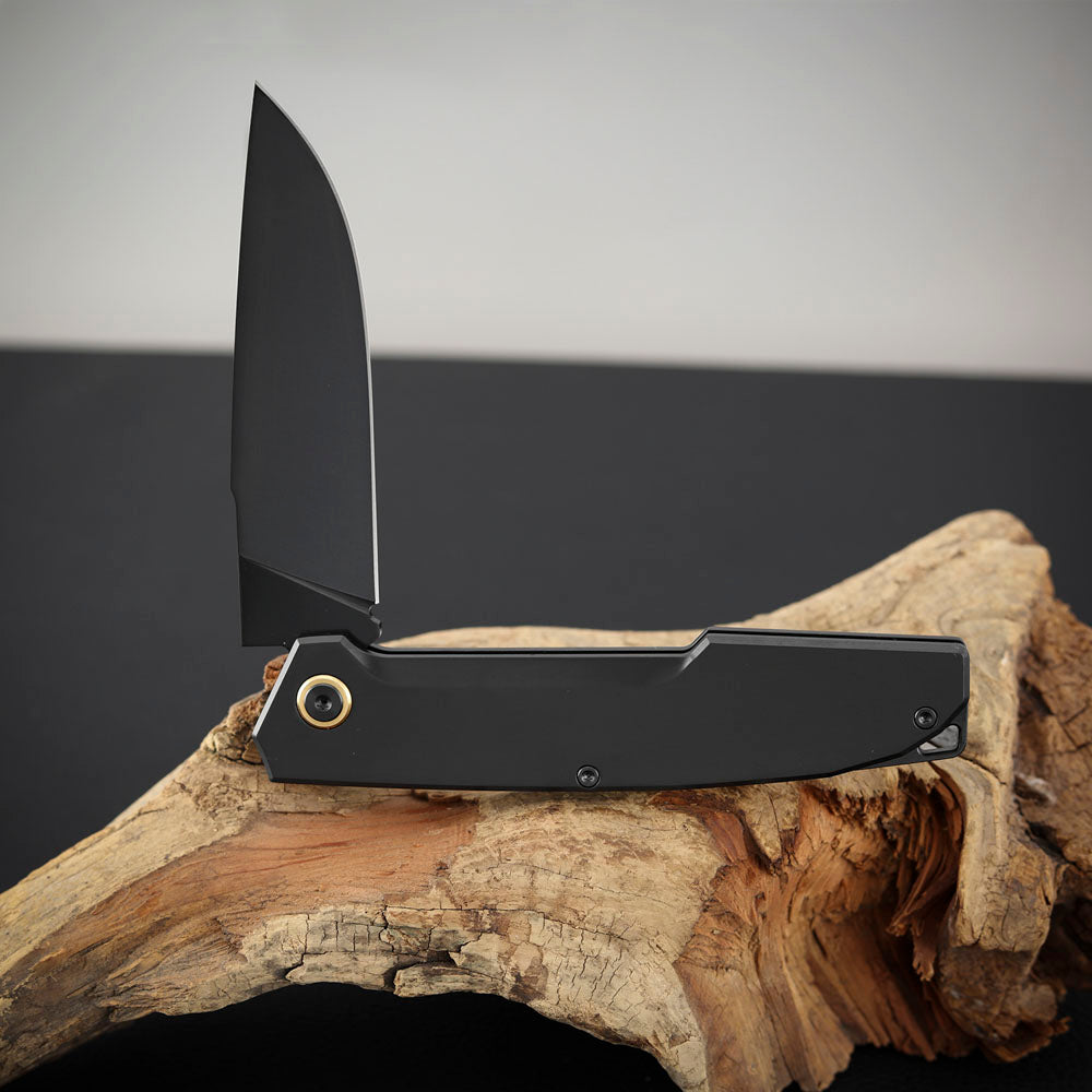 Vanax Steel Slip Joint Pocket Knife 3.6 Inch, Titanium