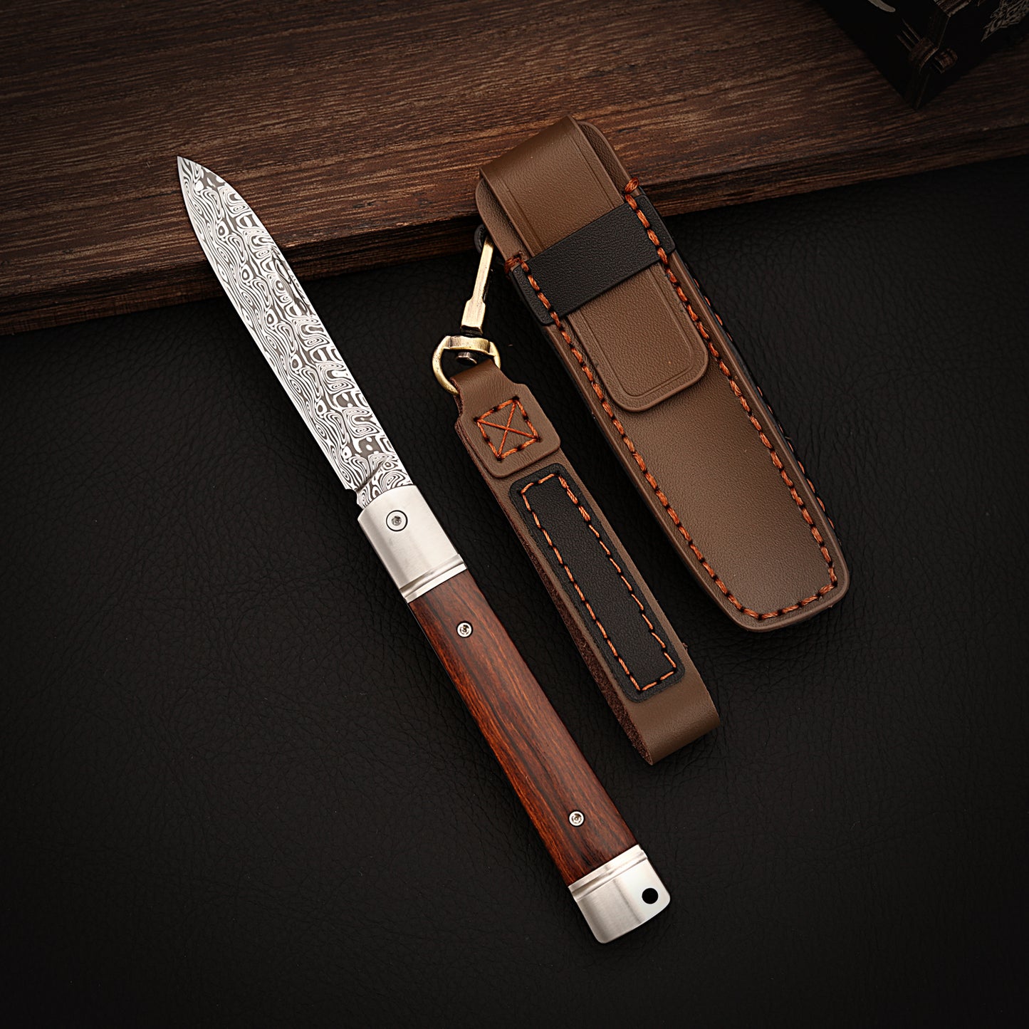 2.95 inch Slip Joint Pocket Knife 2.95" Damasteel