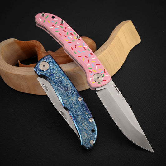 MagnaCut Steel Slip Joint Pocket Knife 3.8 Inch Titanium