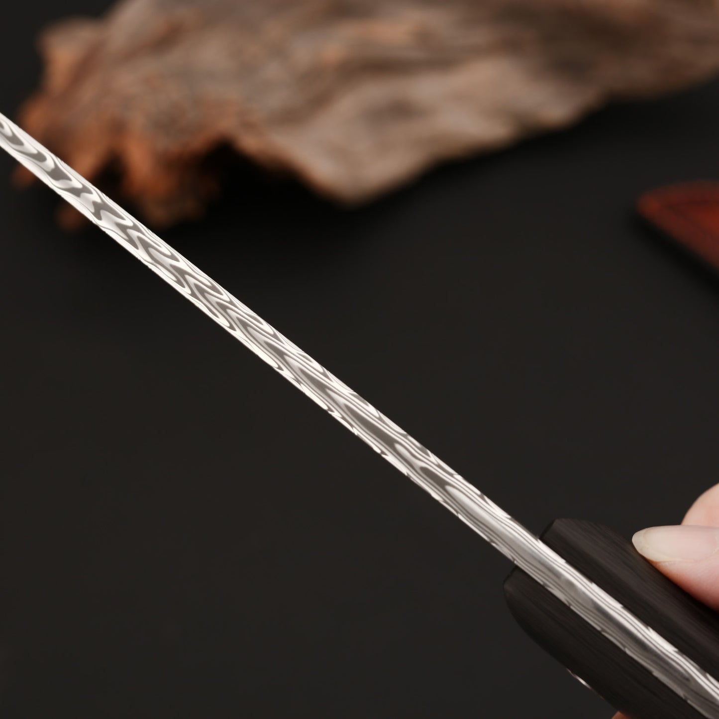 Custom Hunter in Damasteel with Carbon Fiber