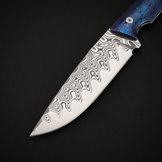 Custom Fixed Blade Knife Damacore® DC18N Steel, Zircuti