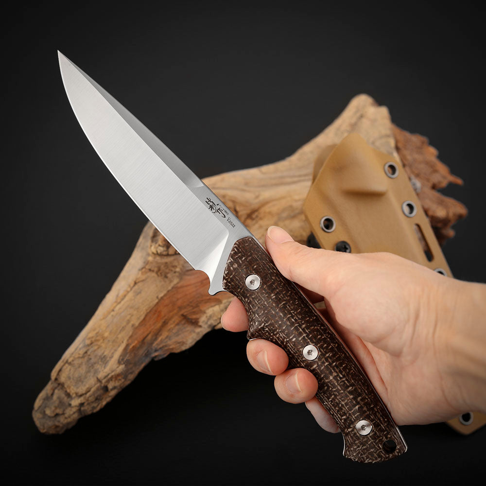 Vanax Steel 4.5 inch Fixed Blade Knife with Kydex Sheath