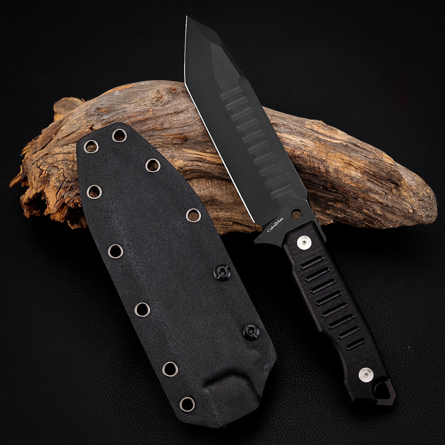 Combat Utility Fixed Blade Knife 5.4" Black DLC Coating