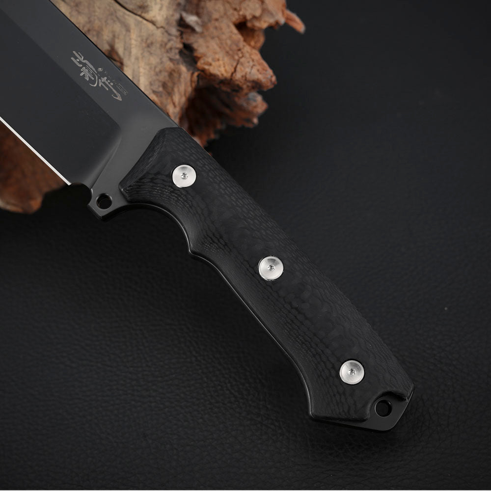 7.8 Inch Machete， ASP2003 Steel, Carbon Fiber Composite Handle
