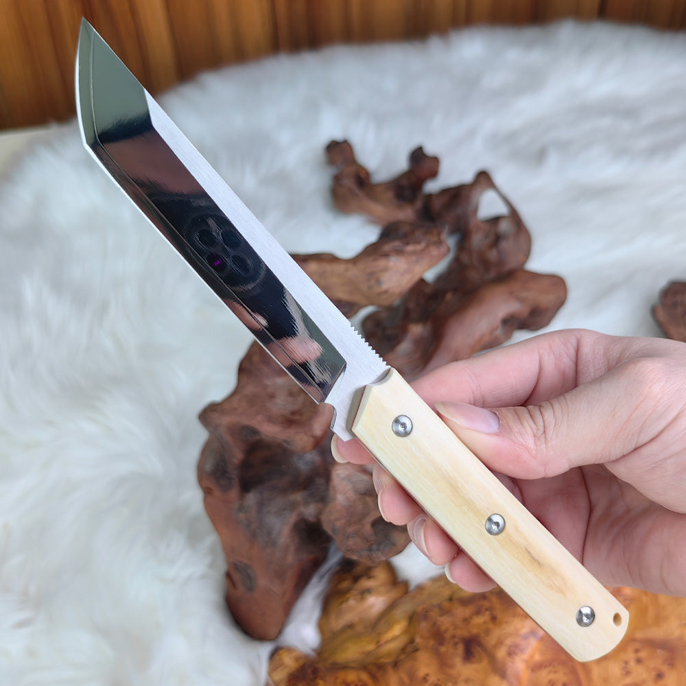 Tanto ZDP-189 San Mai Steel Fixed Blade Knife