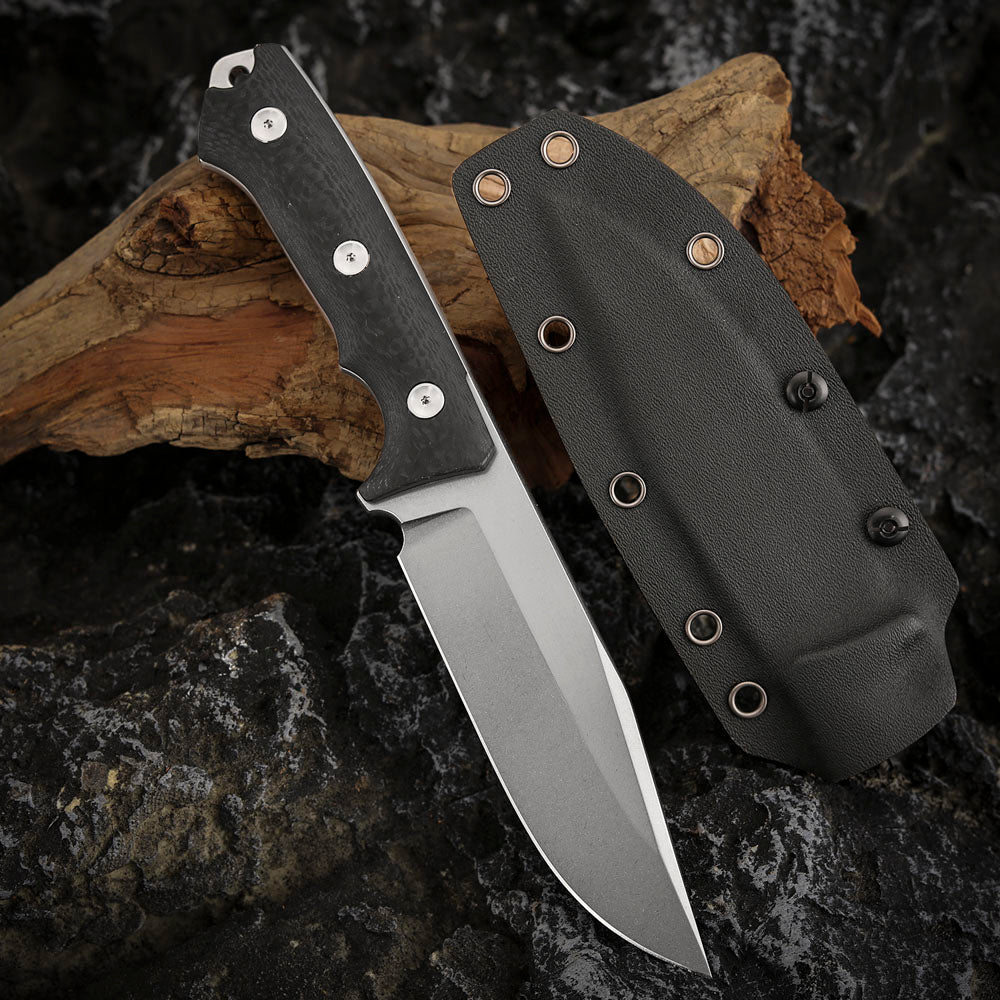 4.8 Inch DC53 Steel Fixed Blade Knife with Kydex Sheath