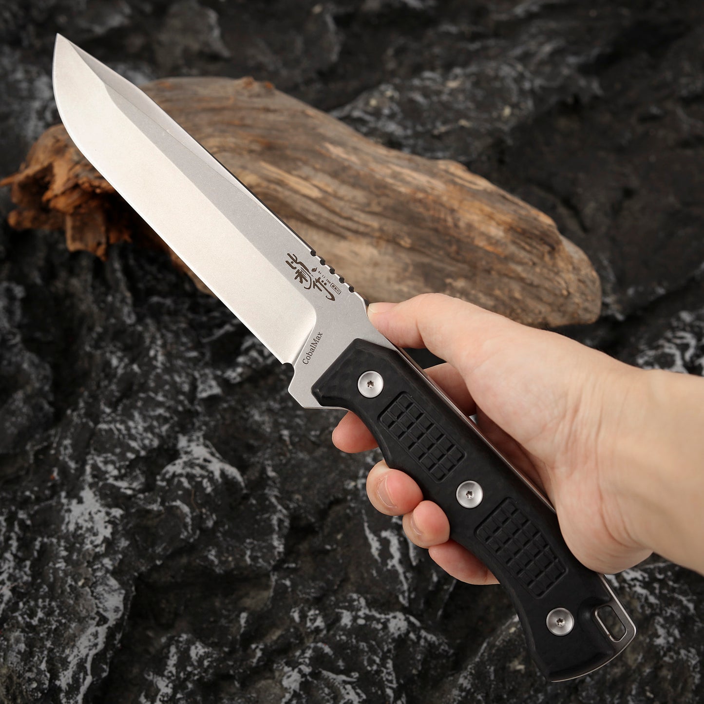 Survival Rescue Knife 5.7 Inch Tactical Fixed Blade Carbon Fiber