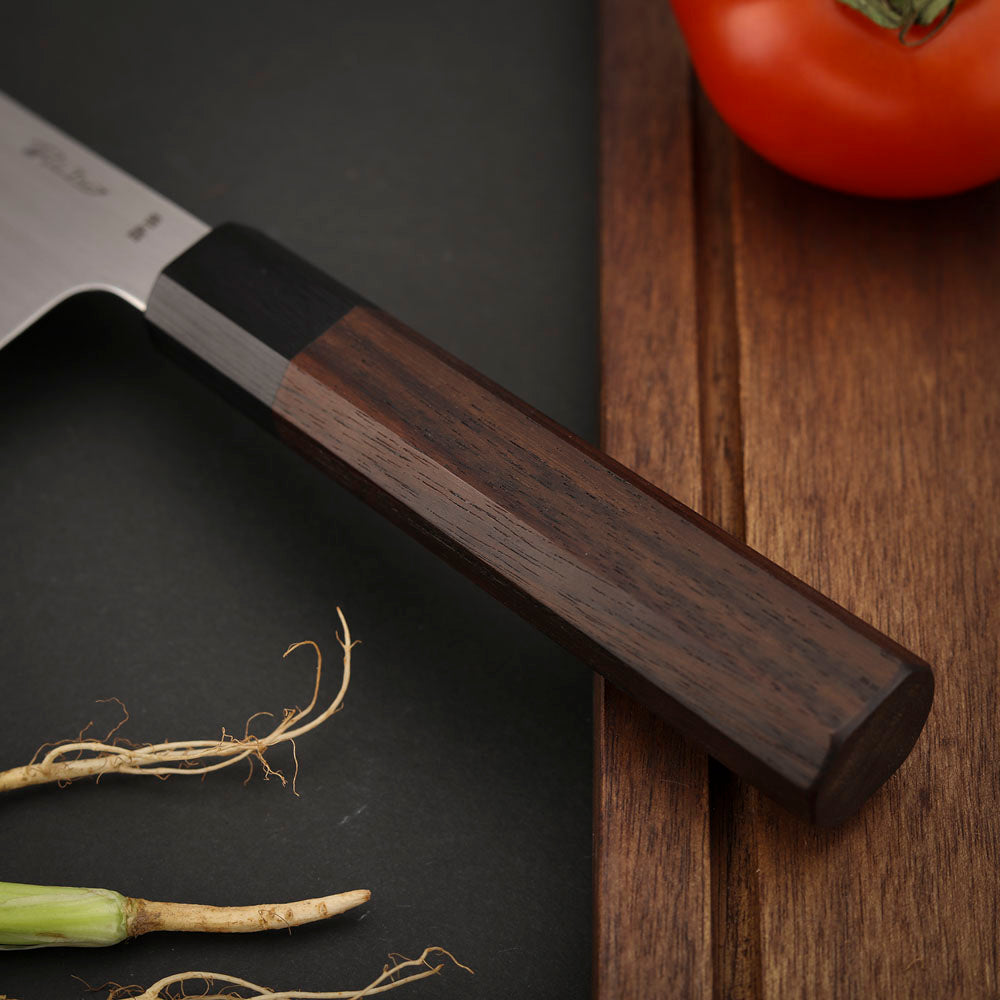ZDP-189 Steel Japanese Nakiri/Kiritsuke Knife 8" Walnut