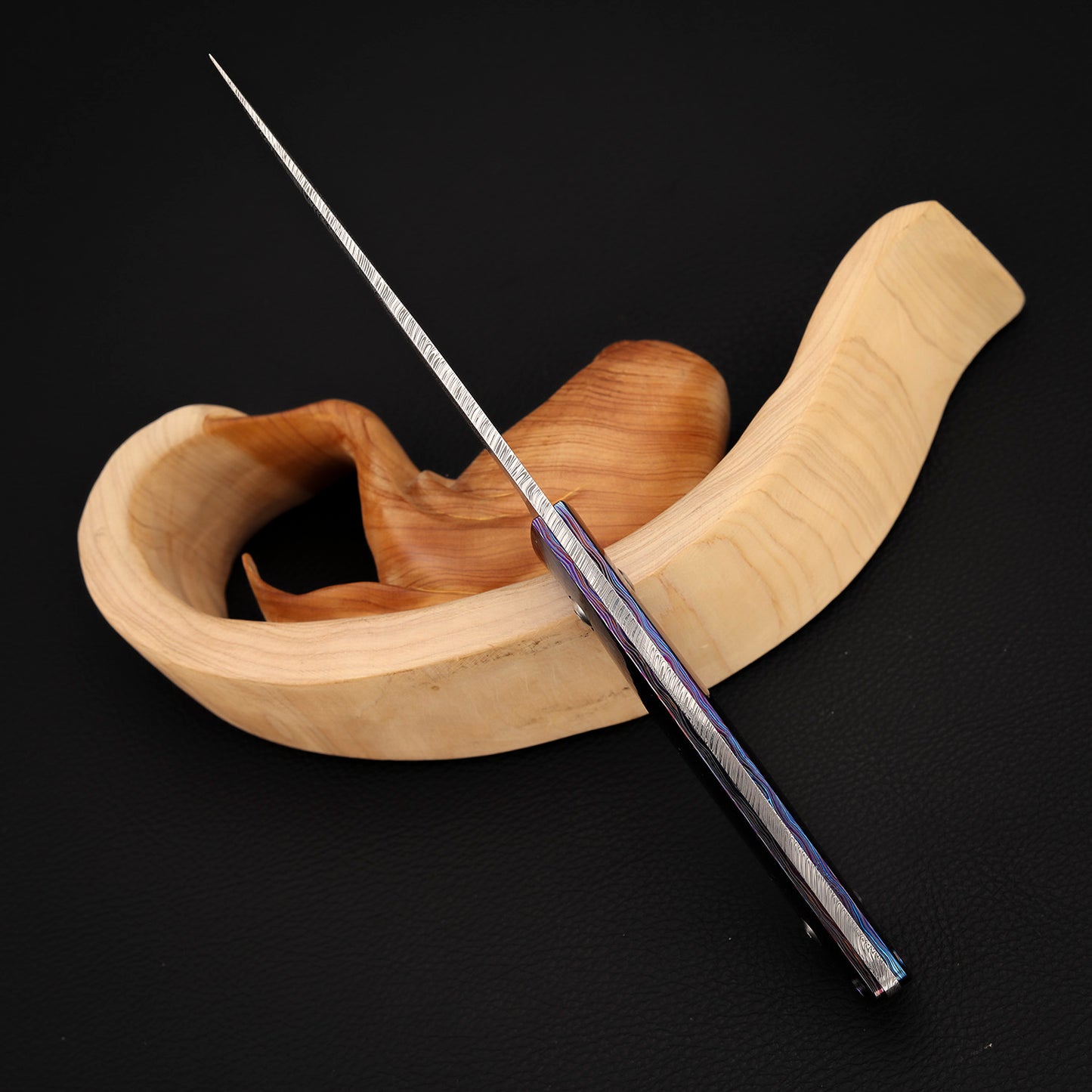 Custom Fixed Blade Damasteel Zircuti