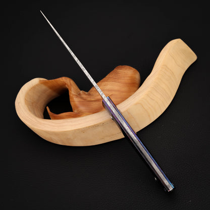 Custom Fixed Blade Damasteel Zircuti