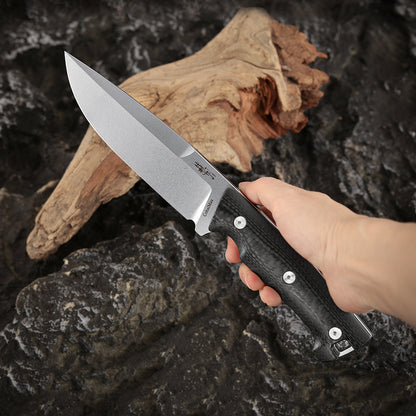 5 Inch Fixed Blade Knife, CobalMax Steel, Kydex Sheath
