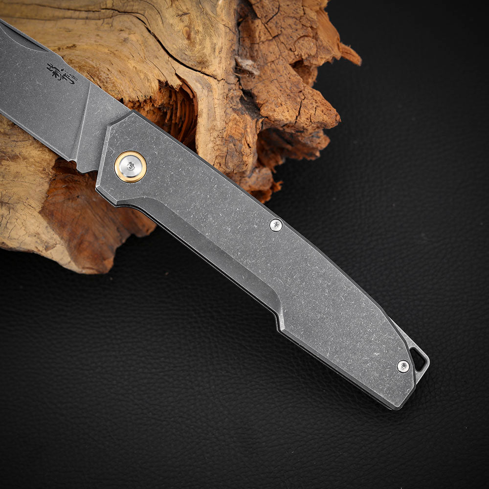 Slip Joint Pocket Knife 3.6 Inch MagnaCut Steel, Titanium