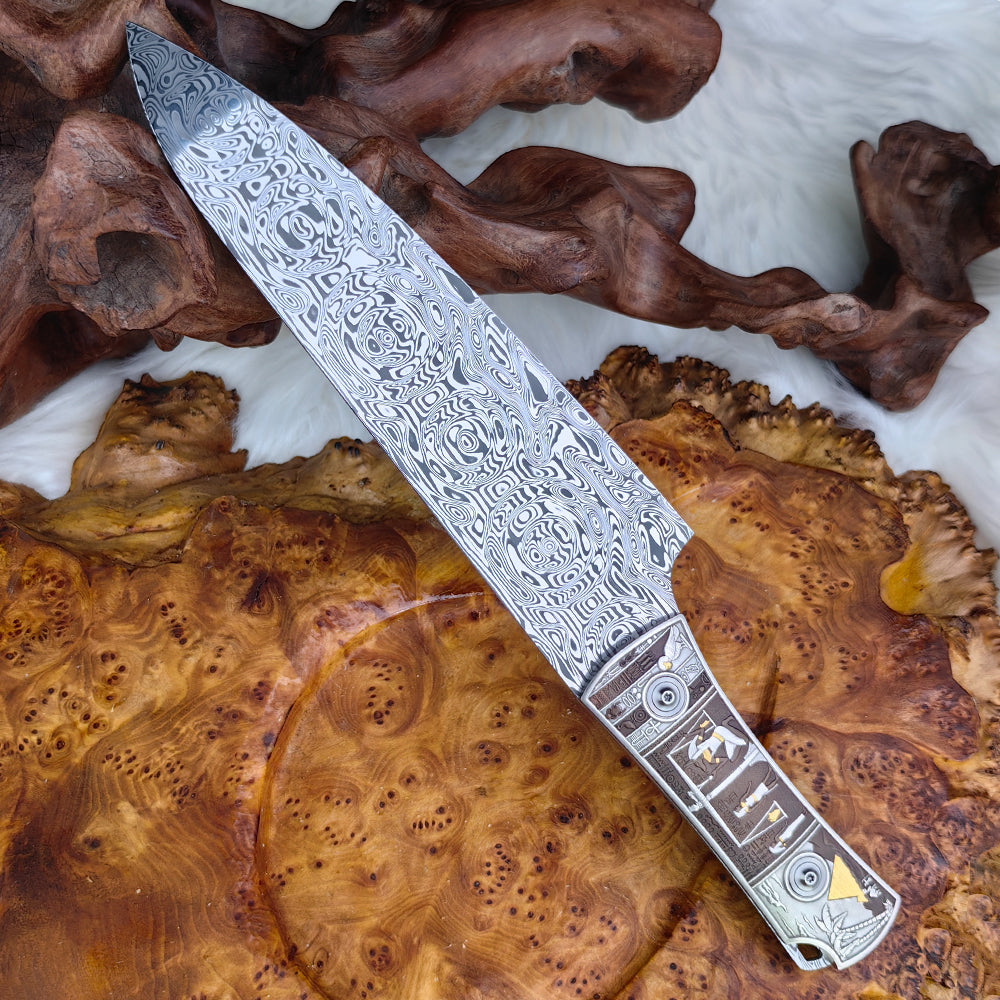 Cuchillo de chef personalizado grabado a mano