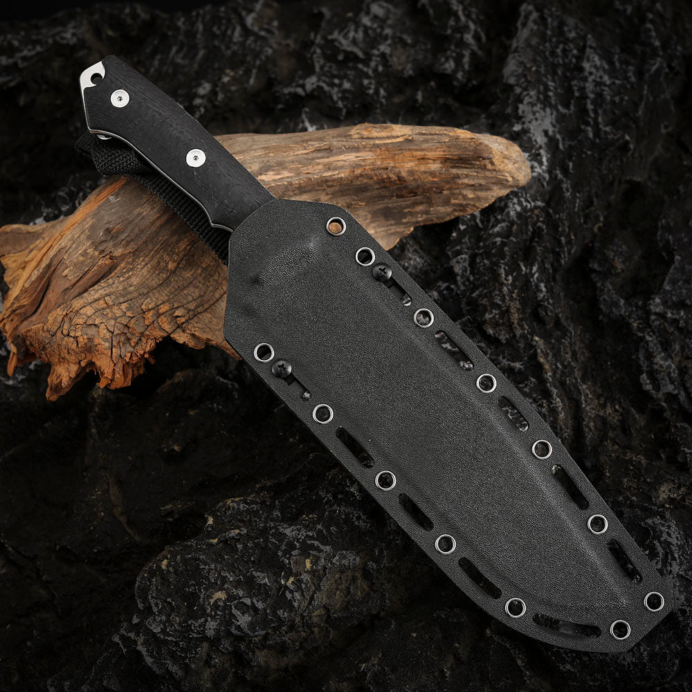 7.8 Inch Machete Fixed Blade Knife, DC53 Steel, Carbon Fiber Handle