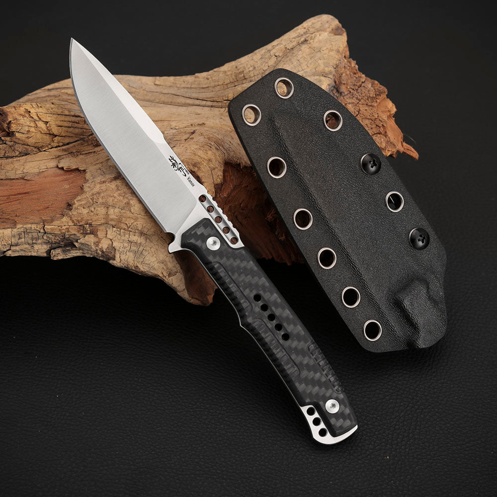 3.5 Inch Fixed Blade Knife, Vanax Steel, Carbon Fiber