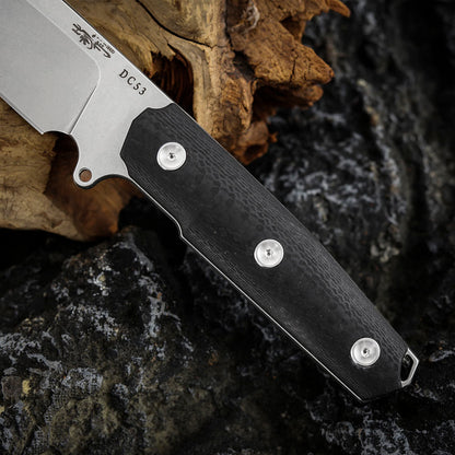 5 Inch DC53 Steel Fixed Blade Knife with Kydex Sheath