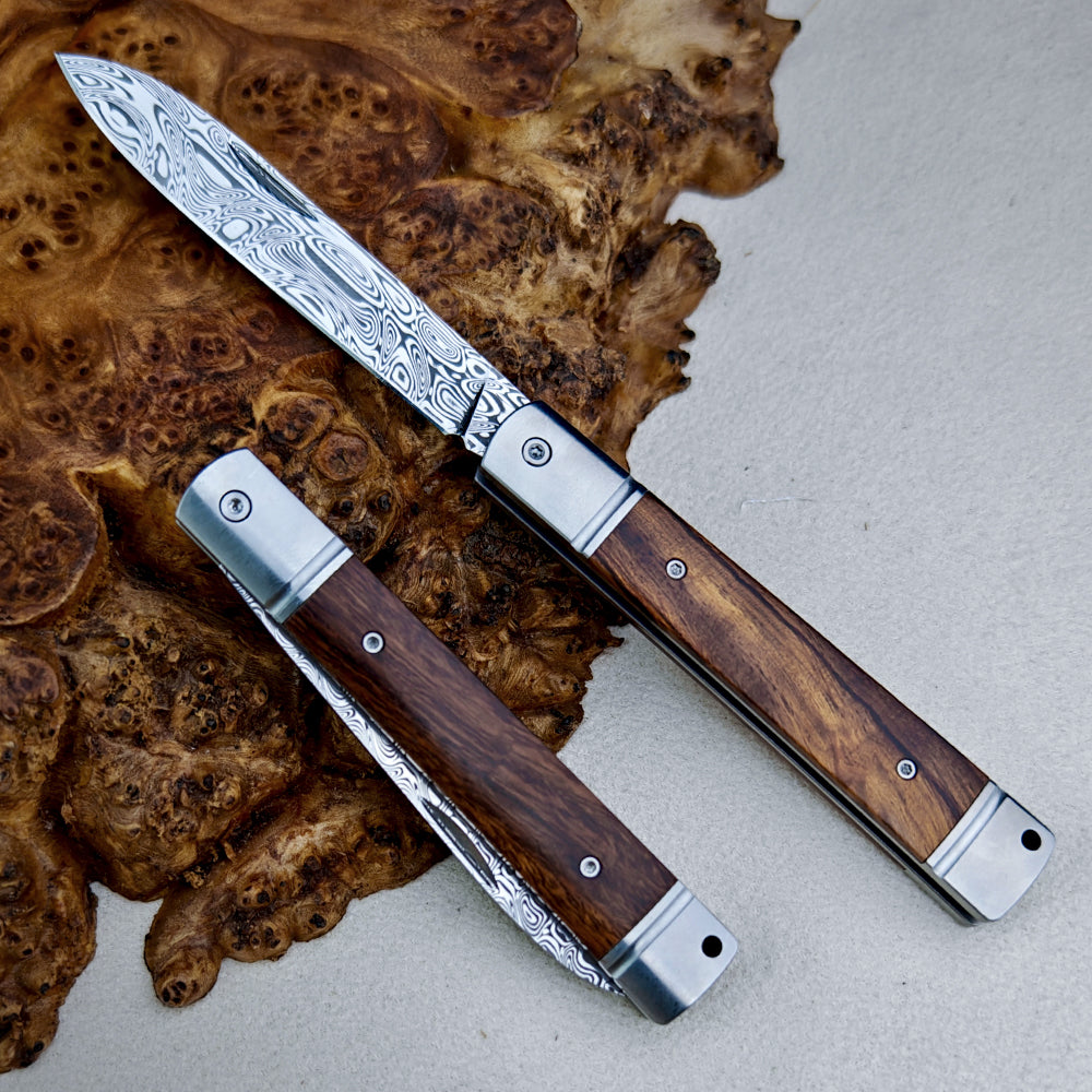 Slip Joint Pocket Knife (2.95" Damasteel) Ironwood