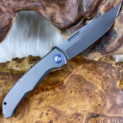 Wootz Steel Pocket Knife with Titanium