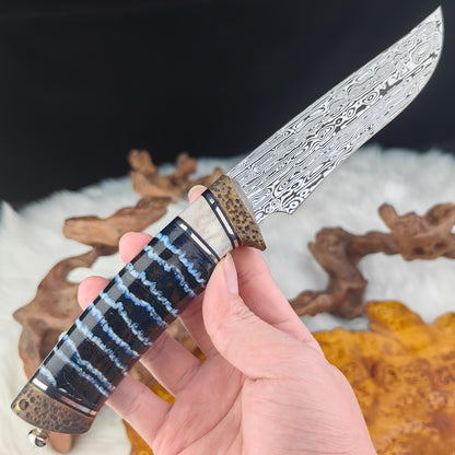 Mars Custom Hunter in Damasteel with Mammoth Tusks