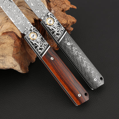 3.5 Incn Slip Joint Pocket Knife Powder Damascus Steel