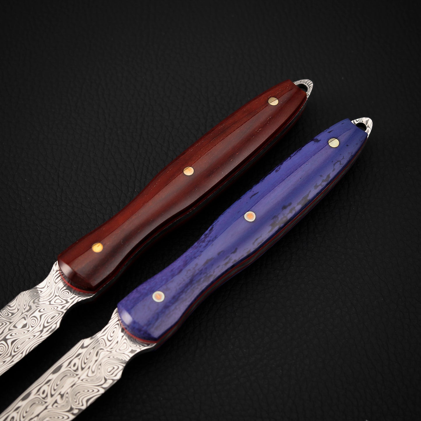 Tea Knife For Tea Cake, Damasteel, Ox Bone