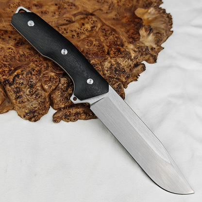 5.8 Inch Full Tang Hunter in M398 Steel with Leather Sheath