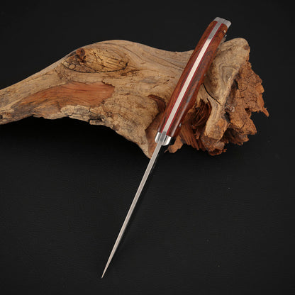 MagnaCut Steel Fixed Blade Knife 4.7" Ironwood